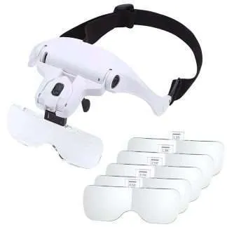 Led Magnifying Headset White