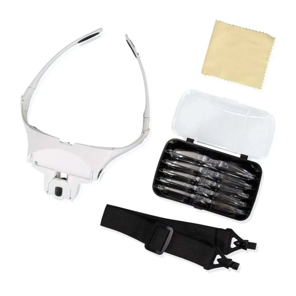 Led Magnifying Headset White