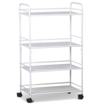 4 shelf clinic trolley