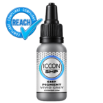 ICCON Vivid Grey SMP pigment bottle with REACH compliant logo