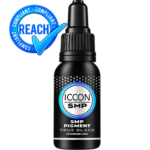 ICCON True Black SMP Pigment bottle with REACH compliant logo