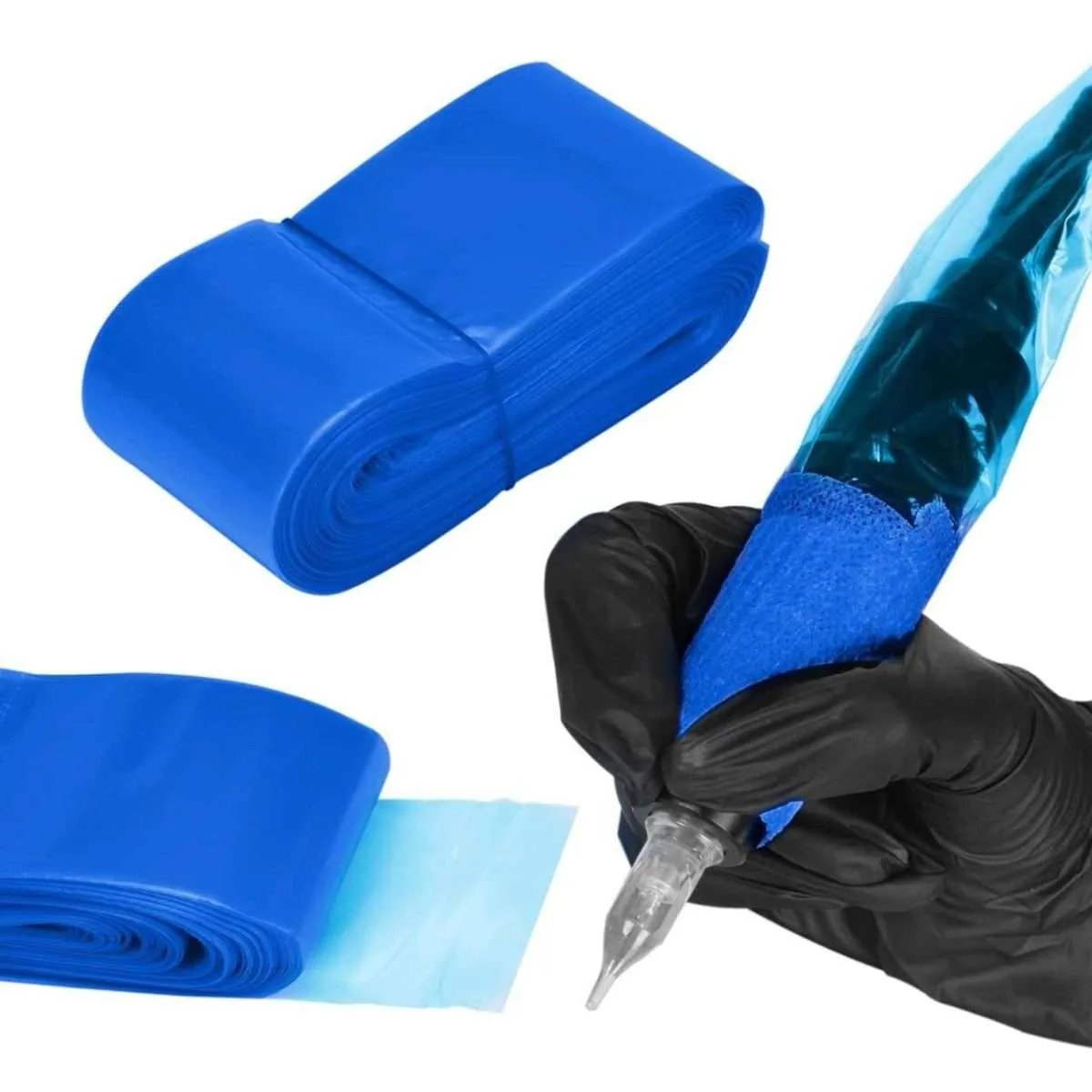 100 Tattoo Clip Cord Sleeves Blue
