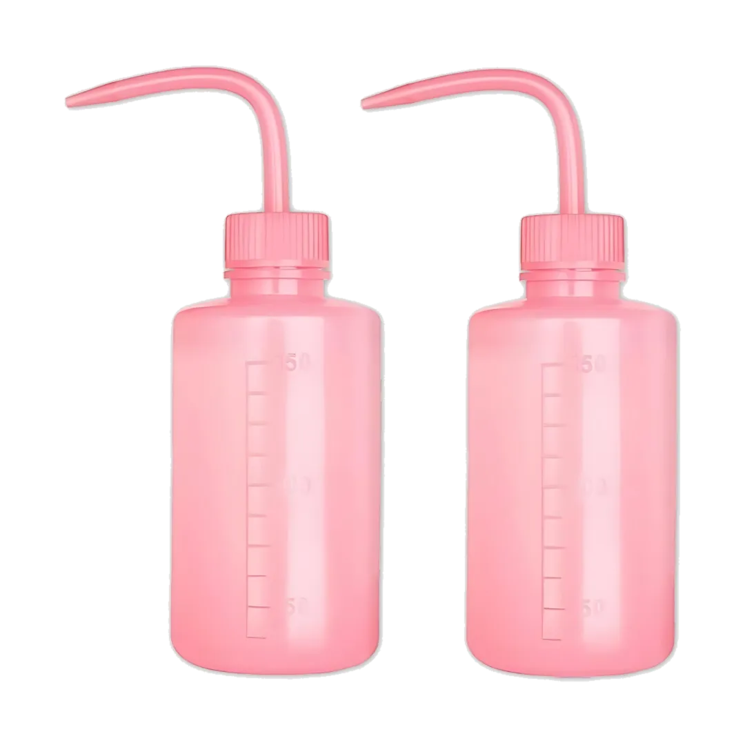 2 Squeeze Wash Bottles 150ml Pink