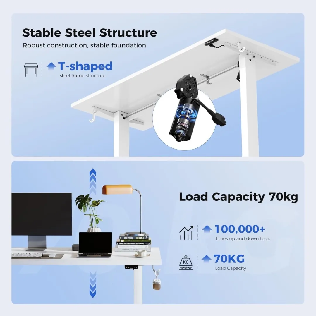 Electric Standing Desk – White