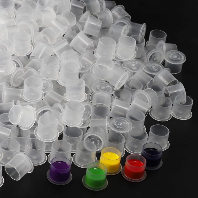 1000 Tattoo Ink Cups 14mm – Non Spill