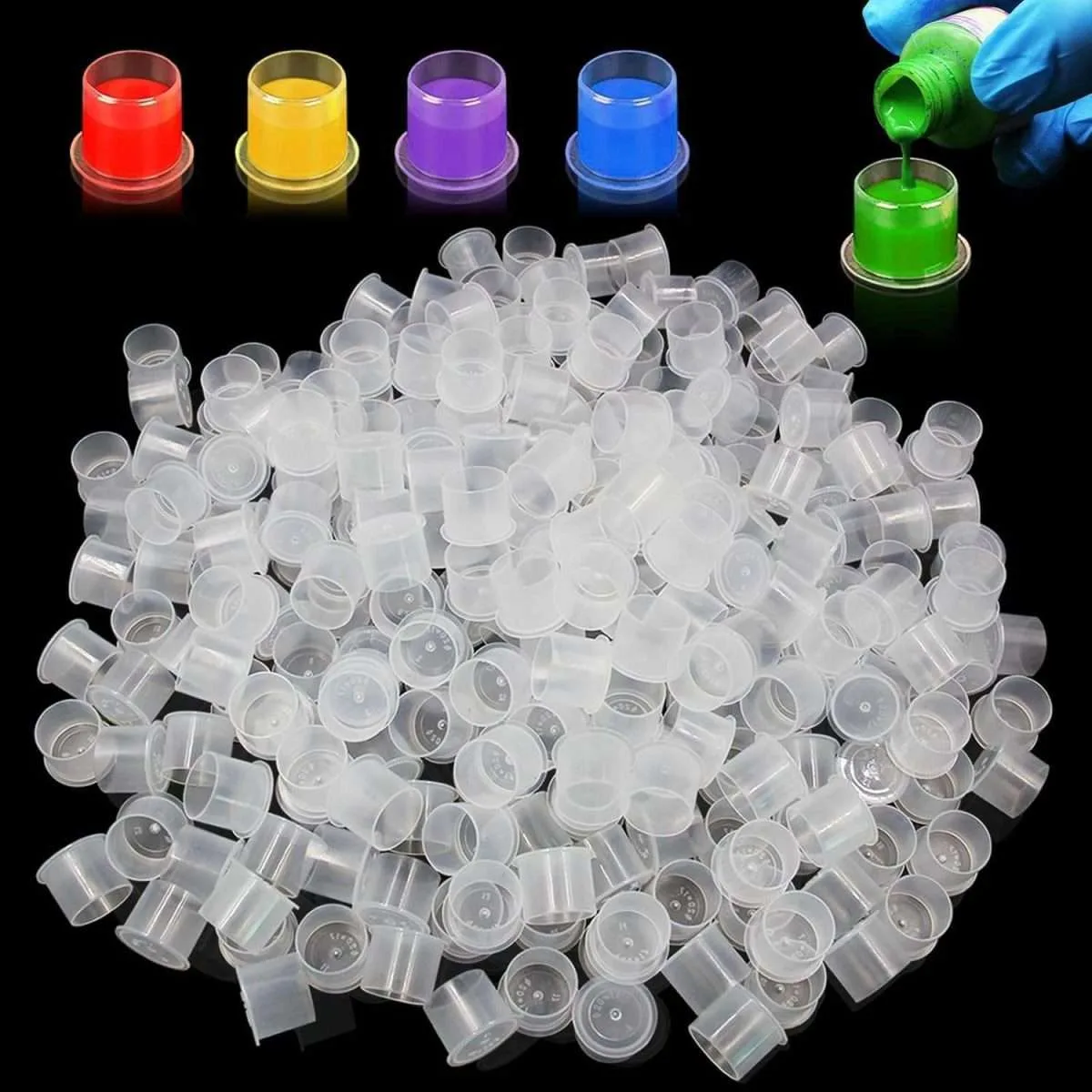 1000 Tattoo Ink Cups 11mm – Non Slip