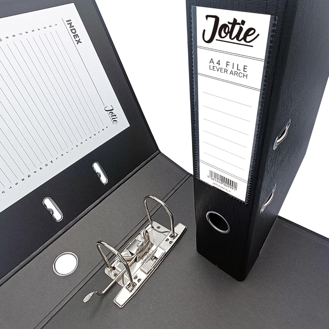 Black A4 Lever Arch File – 70mm Spine