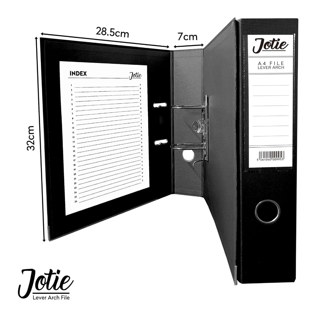Black A4 Lever Arch File – 70mm Spine