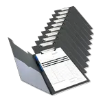 10 Fold Over A4 Clipboards – Black