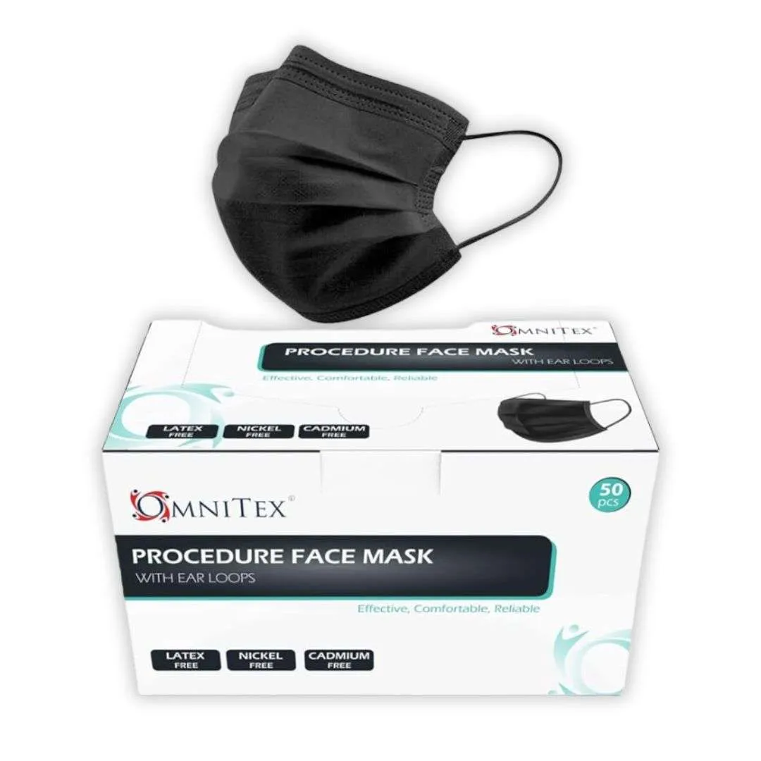 Box of 50 Face Masks – Black