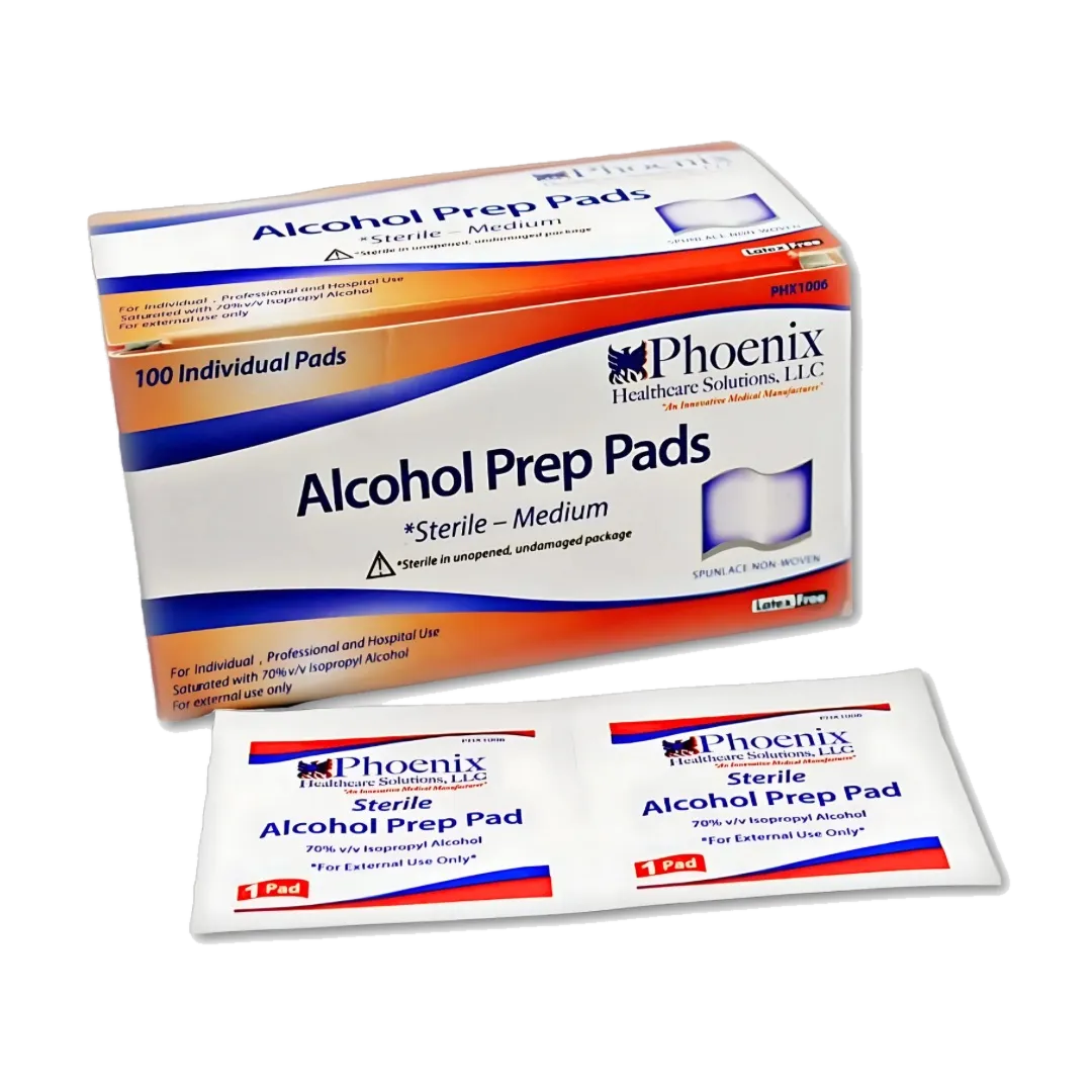 100 Alcohol Pads Individually Wrapped