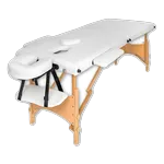Wood Frame Massage Table – White