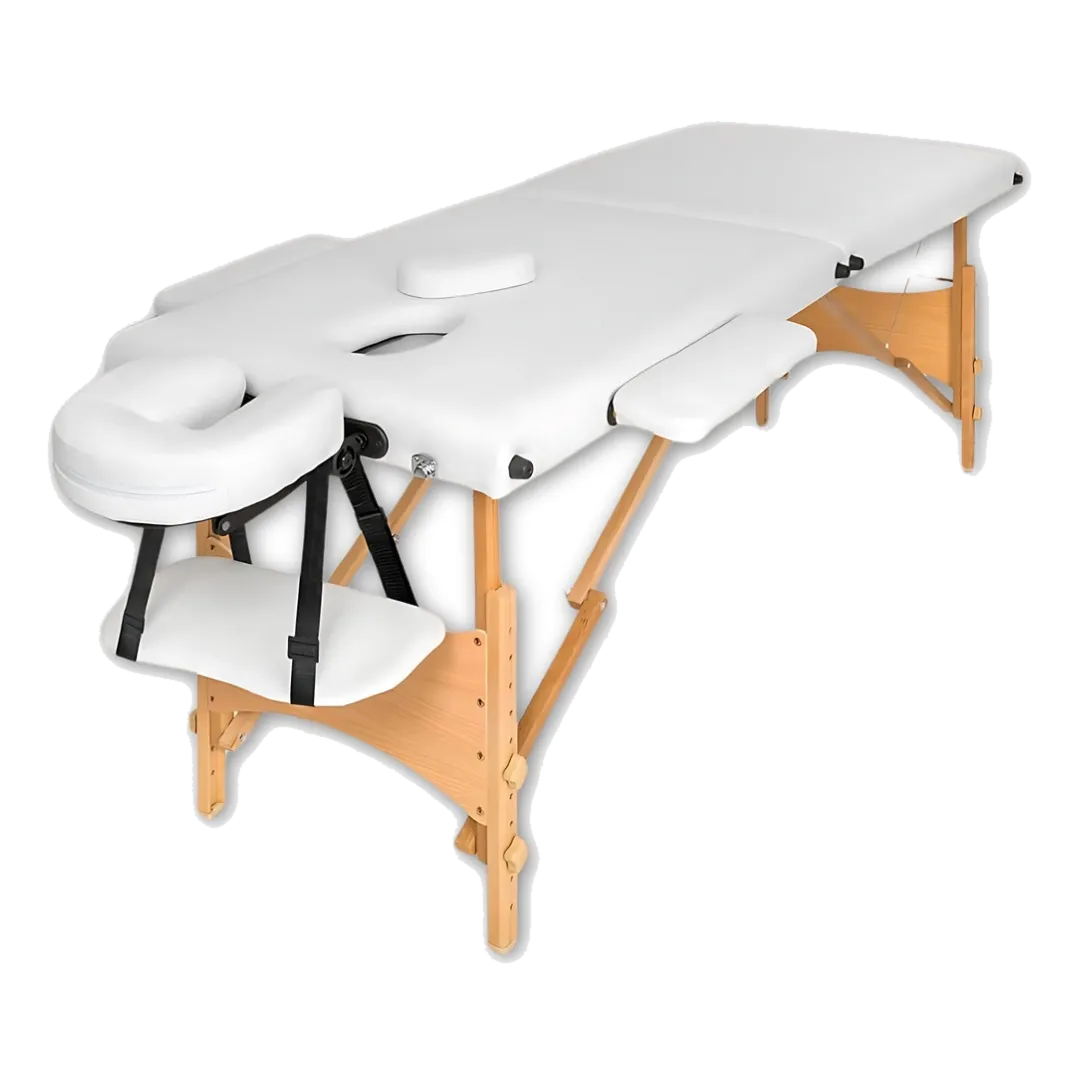 Wood Frame Massage Table – White