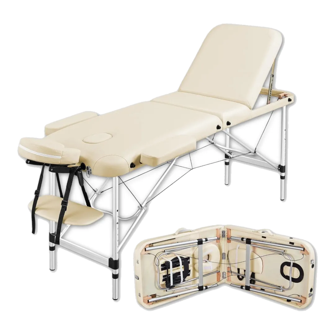 Aluminium Frame Massage Table – Cream