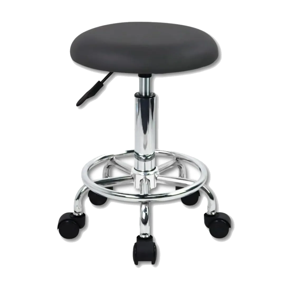 Rolling Swivel Stool - Black
