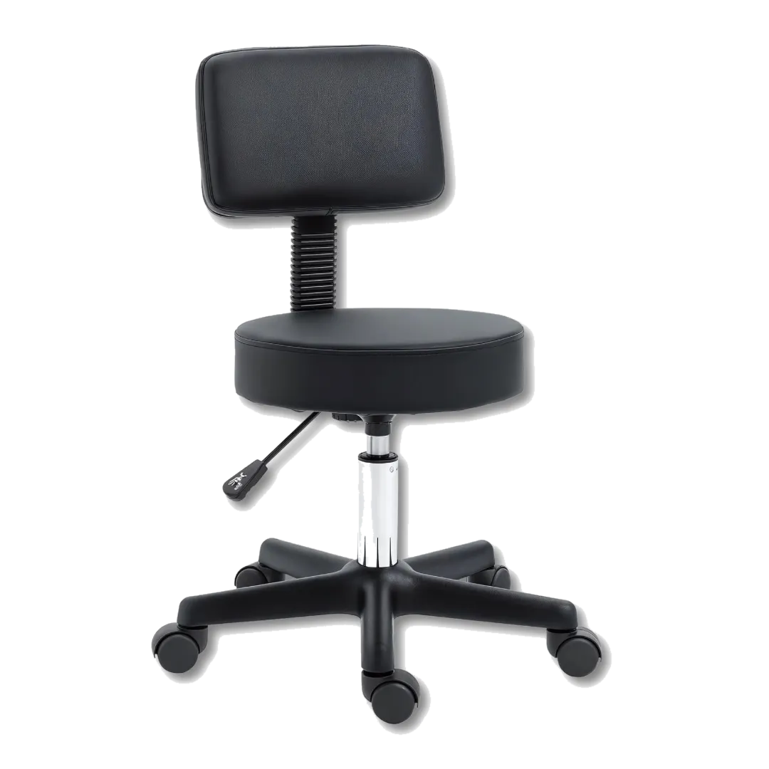 Swivel Chair With Back Rest – Black