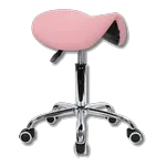 Ergonomic Rolling Saddle Stool – Pink